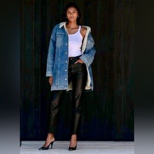 LNDN Sherpa-Lined NWT Women’s Denim Jacket - Medium Blue Size Small